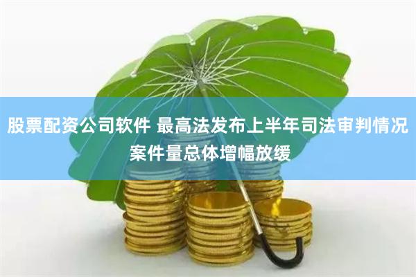 股票配资公司软件 最高法发布上半年司法审判情况 案件量总体增幅放缓